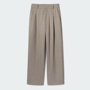 Uniqlo x Comptoir des Cotonniers Pleated Wide Trousers Brushed Jersey Neutral